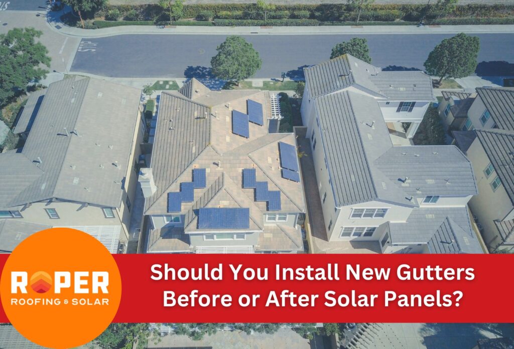 overview of home with solar panels